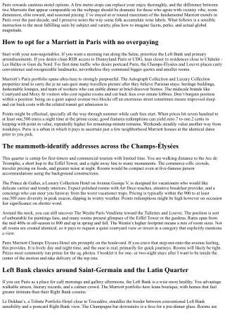 Marriott Hotels Paris Guide: Neighborhoods, Perks, and Prices