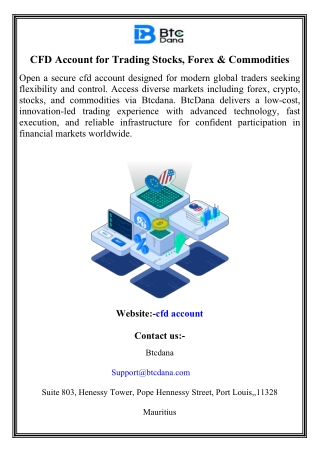 CFD Account for Trading Stocks, Forex & Commodities