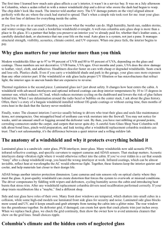 Columbia Auto Glass Shop: Protecting Your Vehicle’s Interior