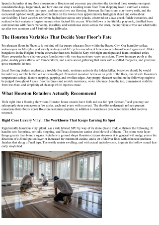 Pet-Friendly Flooring in Houston: Advice from Local Retailers