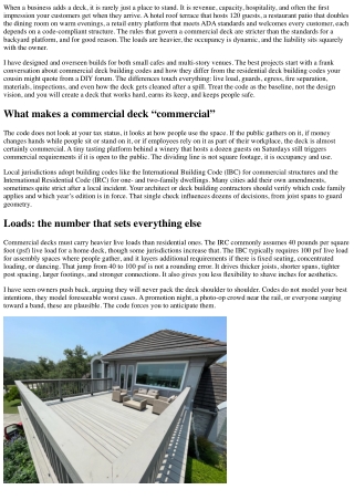 Understanding Commercial Deck Building Codes for Business Owners