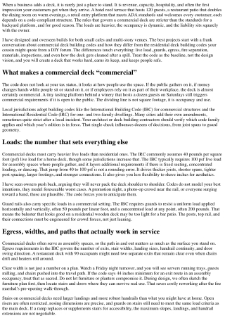 Understanding Commercial Deck Building Codes for Business Owners