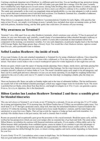 Heathrow five Hotels Worth Booking for Early Flights