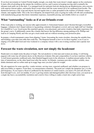 Orlando Event Waste Management Plan: Javis Blueprint