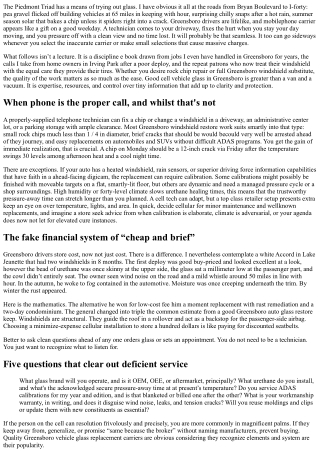 Greensboro Mobile Windshield Repair: Avoiding Common Pitfalls