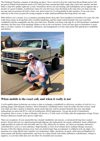 Greensboro Mobile Windshield Repair: Avoiding Common Pitfalls