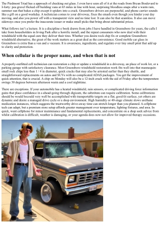 Greensboro Mobile Windshield Repair: Avoiding Common Pitfalls