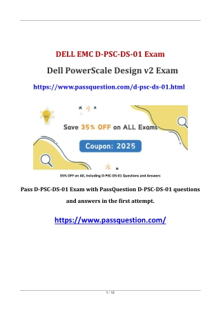 Dell PowerScale Design v2 D-PSC-DS-01 PDF Questions