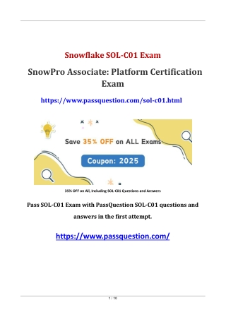 SOL-C01 SnowPro Associate Platform Certification PDF Questions