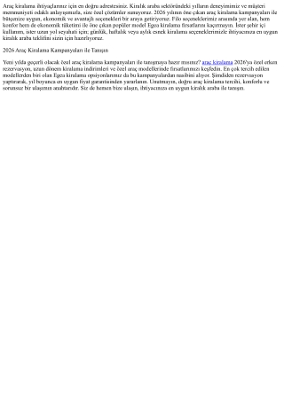 Aradığınız Aracı, En Uygun Fiyatlarla Bulmanın Adresi