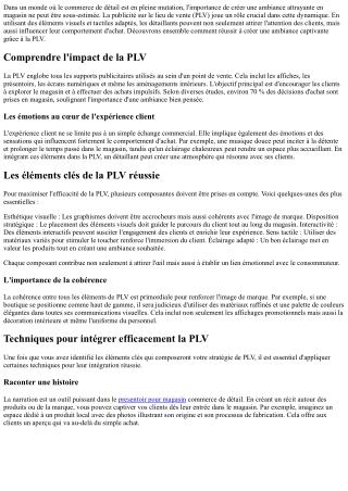 Créer une ambiance avec la PLV en magasin : les clés du succès