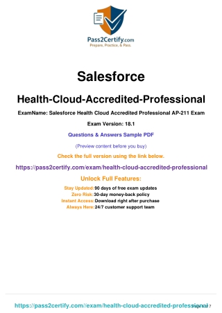 Health Cloud Accredited Professional Certification