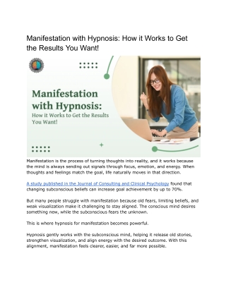 Manifestation with Hypnosis_ How to Align Your Thoughts, Energy, and Goals