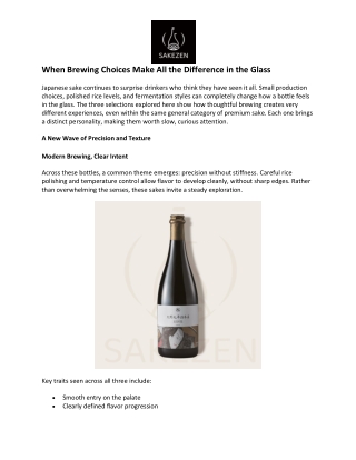 SAKEZEN- Niizawa Reikyo Absolute 0