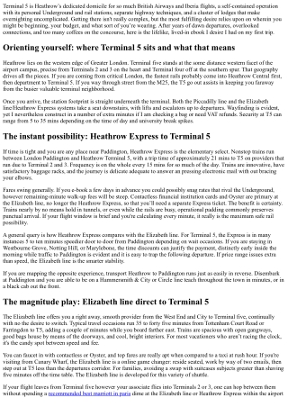 How Do I Get to Heathrow Terminal five? Tube, Train, and Bus Options