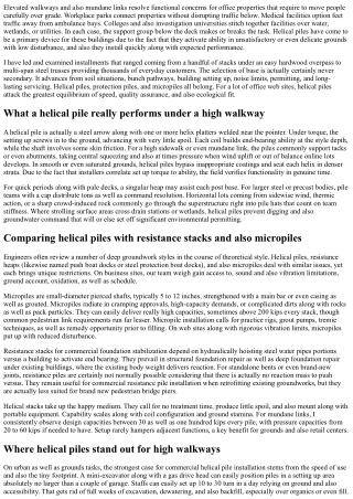 Helical Piles for Raised Paths as well as Mundane Bridges in Commercial Sites