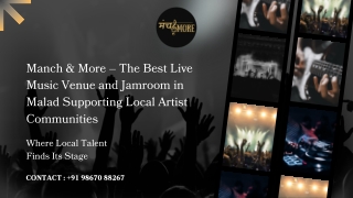 Manch & More – The Best Live Music Venue and Jamroom in Malad Supporting Local