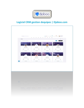 Logiciel CRM gestion dequipes | Djaboo.com