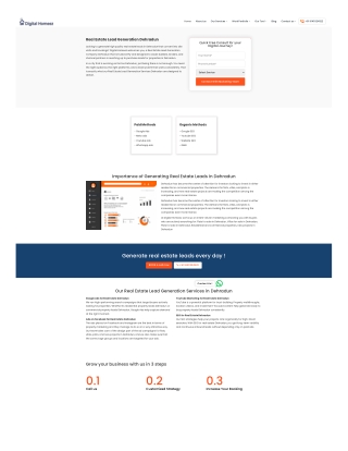 Real Estate Lead Generation Dehradun Experts | Digital Homeez