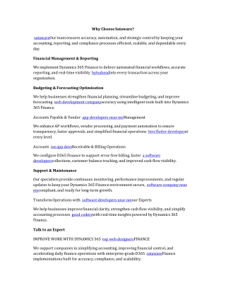 Dynamics 365 Finance