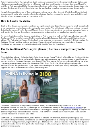 Marriott Hotels in Paris, France: Which One Fits Your Travel Style?