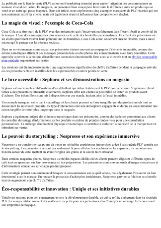 5 Exemples de PLV Réussies dans des Présentoirs de Magasin