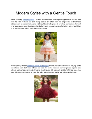 Modern Styles with a Gentle Touch