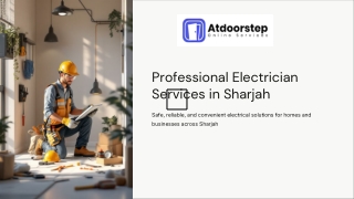 #1 Electrician in Sharjah | Electrical Services Near Me