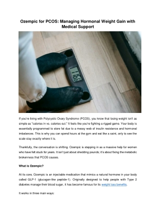 Ozempic for PCOS: Managing Hormonal Weight Gain with Medical Support