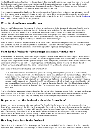 Botox for Forehead Lines: Results, Units Needed, and Costs