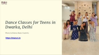Dance Classes for Teens in Dwarka, Delhi