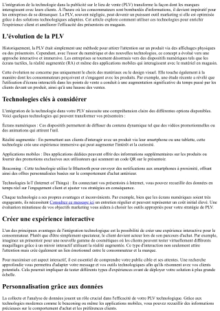 Comment intégrer la technologie dans votre PLV ?