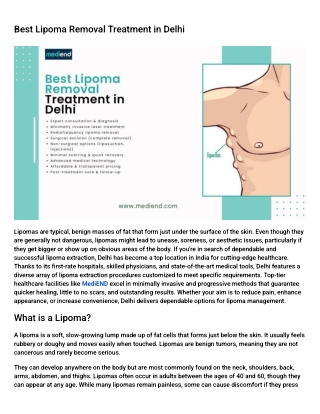 Best Lipoma Removal Treatment in Delhi