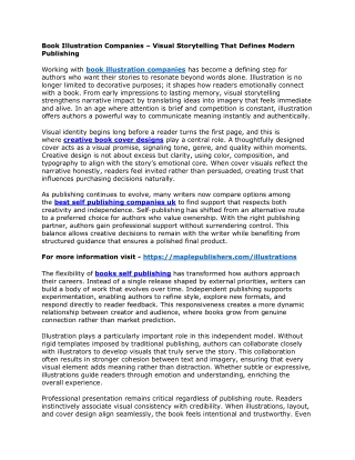 Book Illustration Companies – Visual Storytelling That Defines Modern Publishing