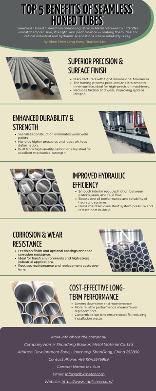 Top 5 Benefits of Seamless Honed Tubes for High-Performance Hydraulic Systems