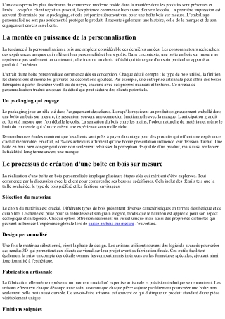 Unboxing d'une boîte personnalisée : l'expérience client révélée.