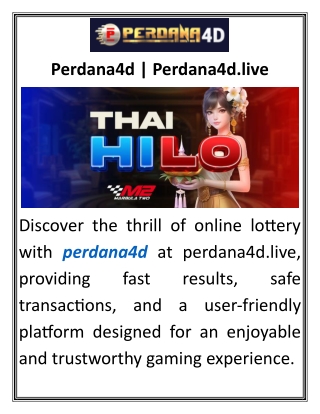 Perdana4d Perdana4d.live