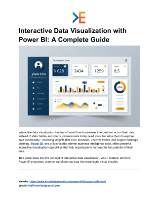 Power BI Interactive Visualization Techniques for Better Insights