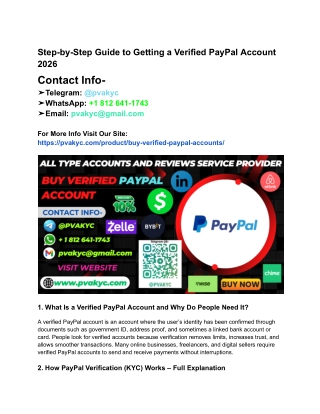 Step-by-Step Guide to Getting a Verified PayPal Account 2026