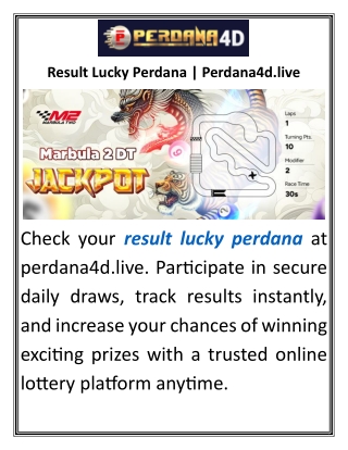 Result Lucky Perdana Perdana4d.live