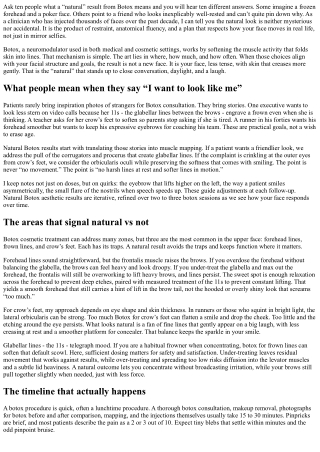 Botox Aesthetic Results: What ‘Natural’ Really Looks Like