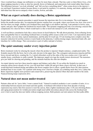 Botox Expert Injector: Why Experience Matters