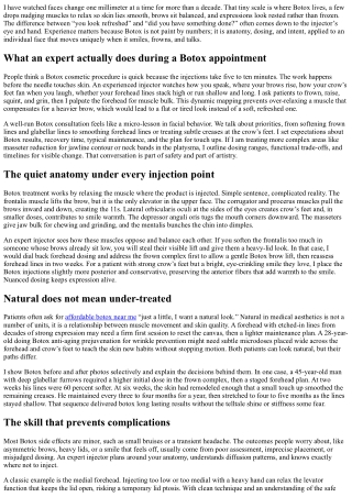 Botox Expert Injector: Why Experience Matters