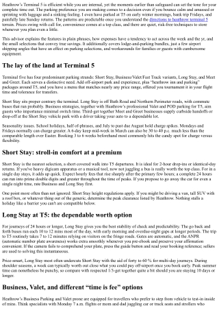 Heathrow Terminal five Parking: Prices, Tips, and Best Deals