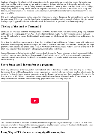 Heathrow Terminal five Parking: Prices, Tips, and Best Deals