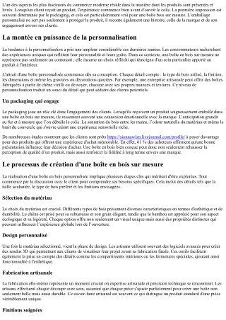 Unboxing d'une boîte personnalisée : l'expérience client révélée.