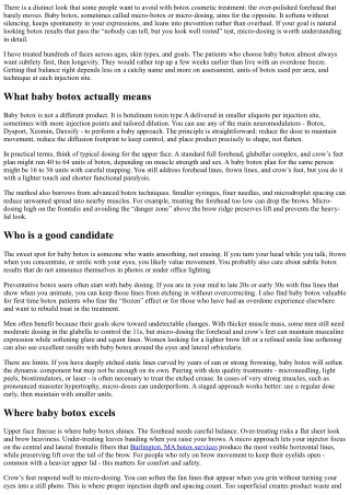 Baby Botox Explained: Micro-Dosing for Fresh, Barely-There Smoothing