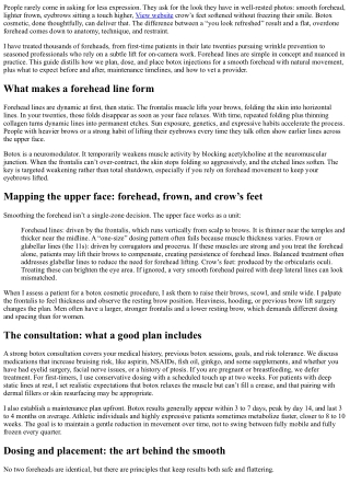 Botox Smooth Forehead: Techniques for Flawless Skin