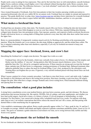 Botox Smooth Forehead: Techniques for Flawless Skin