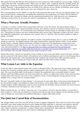 What is the Authentic Variance Between Lemon Law and Warranty Law?
